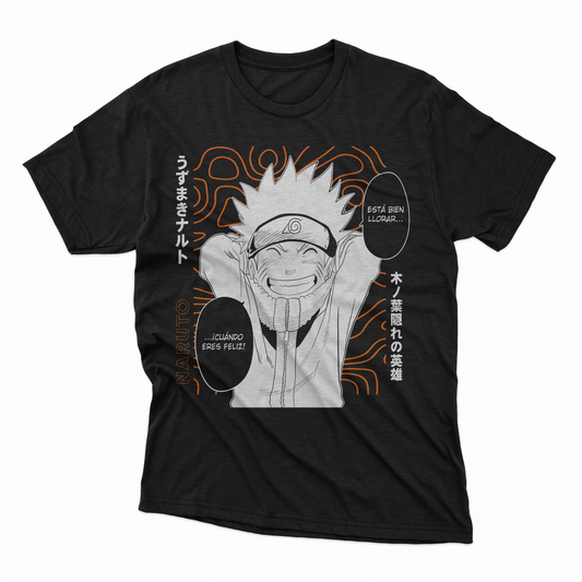 Playera Naruto Uzumaki - D2 (Corte Overzise y Corte Regular)