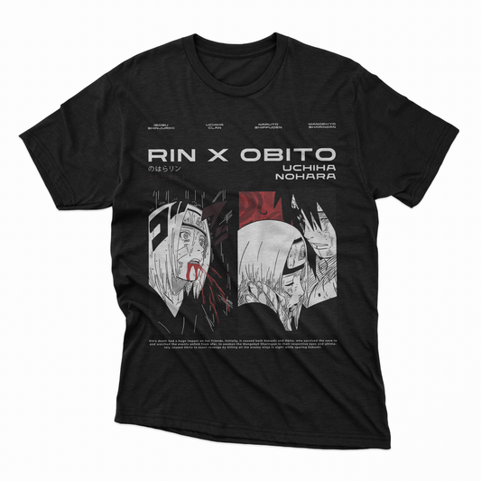 Playera Rin x Obito - D1 (Corte Overzise y Corte Regular)