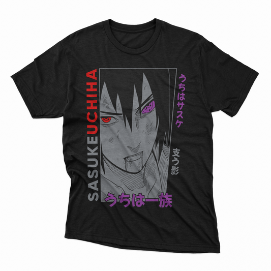 Playera Sasuke - D1 (Corte Overzise y Corte Regular)