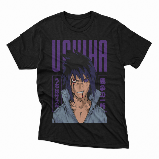 Playera Sasuke - D2 (Corte Overzise y Corte Regular)