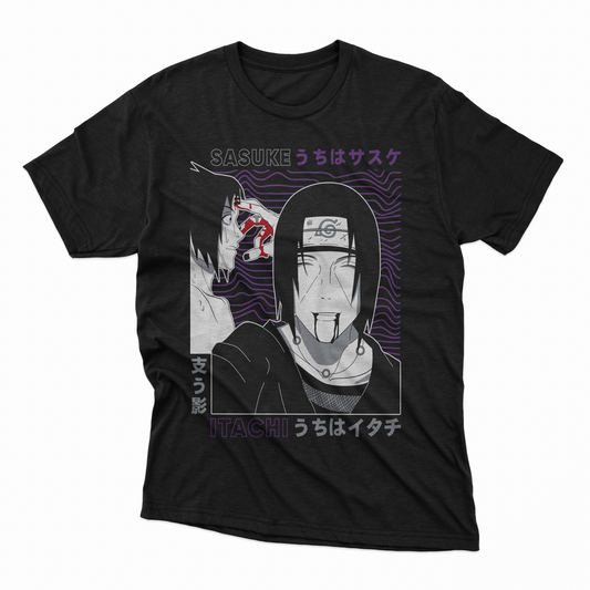 Playera Sasuke x Itachi - D1 (Corte Overzise y Corte Regular)