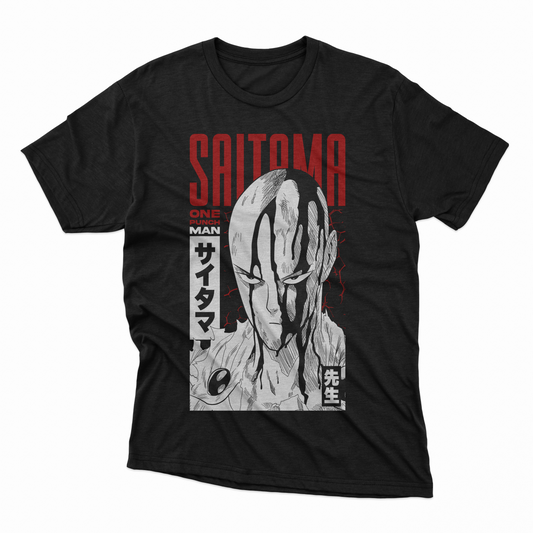 Playera Saitama - D1 (Corte Overzise y Corte Regular)