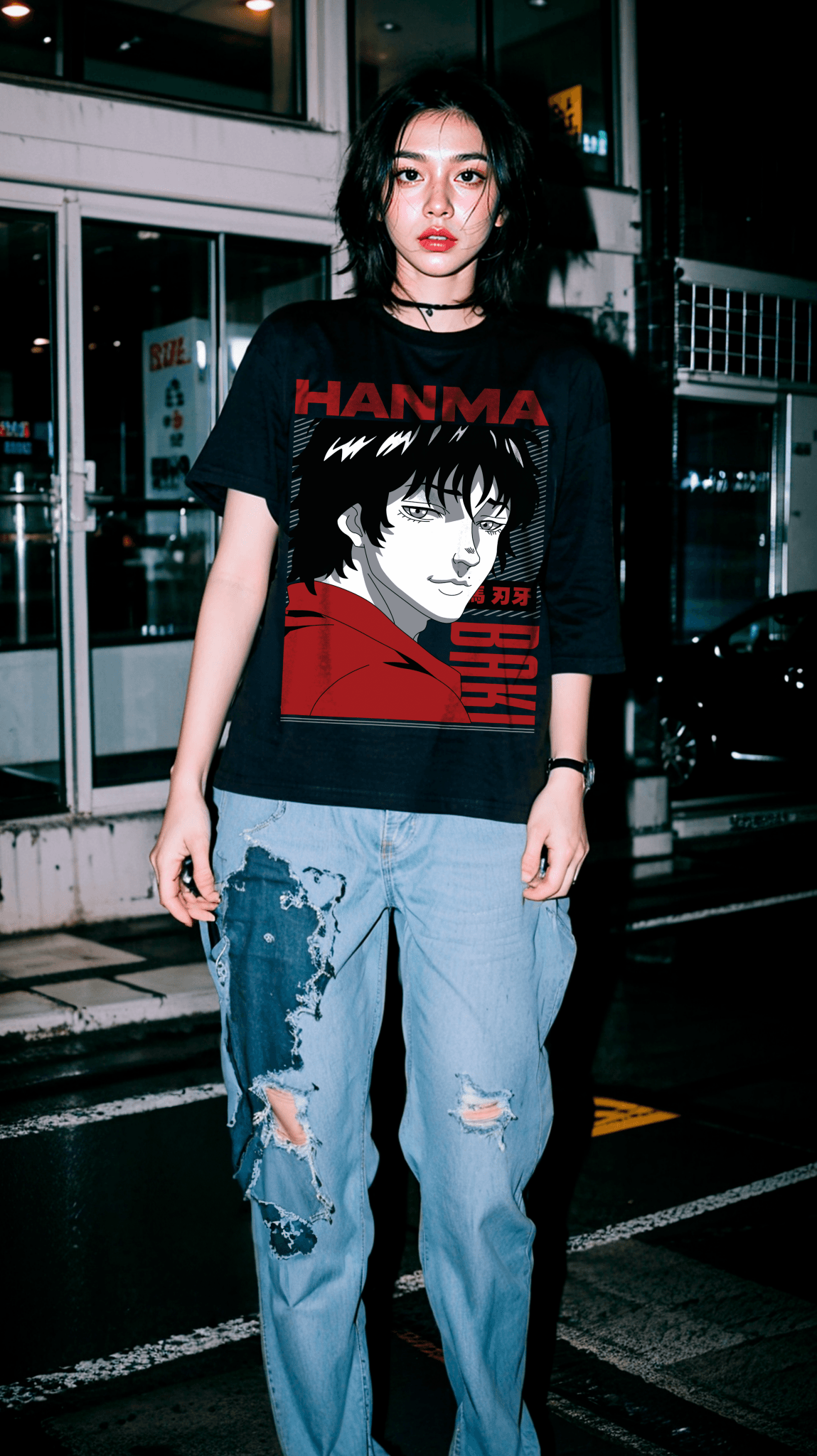 Playera Baki Hanma - D3 (Corte Overzise y Corte Regular) - Kiracases by Pulso creativo