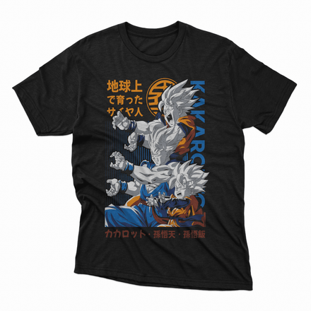 Playera Goku x Gohan x Gottem - D1 Corte Regular