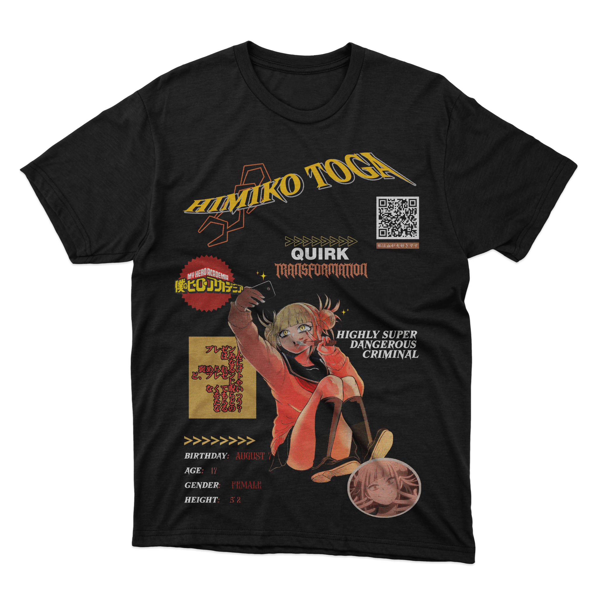 Playera Himiko - BNH Corte Regular - Kiracases by Pulso creativo