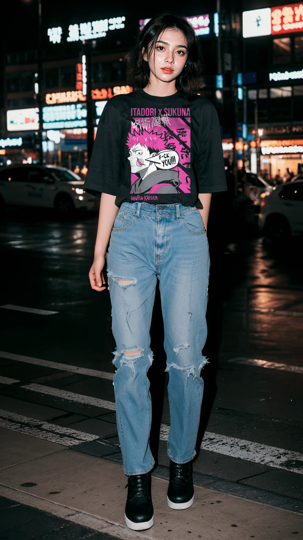 Playera Itadori x Sukuna - D1 Corte Regular - Kiracases by Pulso creativo