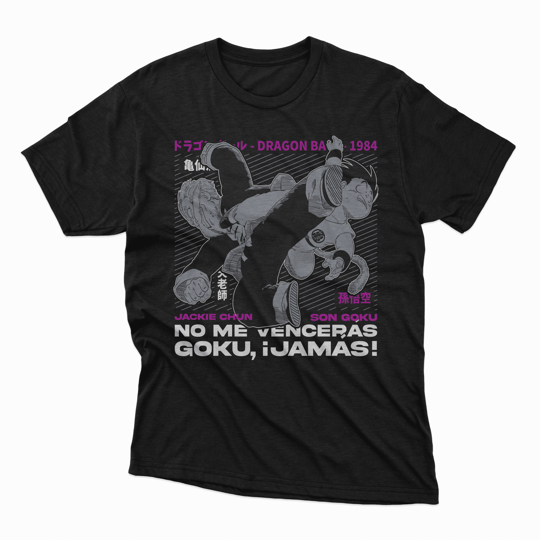 Playera Jackie Chun x Goku - D1 Corte Regular - Kiracases by Pulso creativo