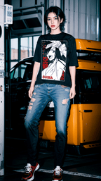 Playera Shiba - D1 (Corte Overzise y Corte Regular) - Kiracases by Pulso creativo