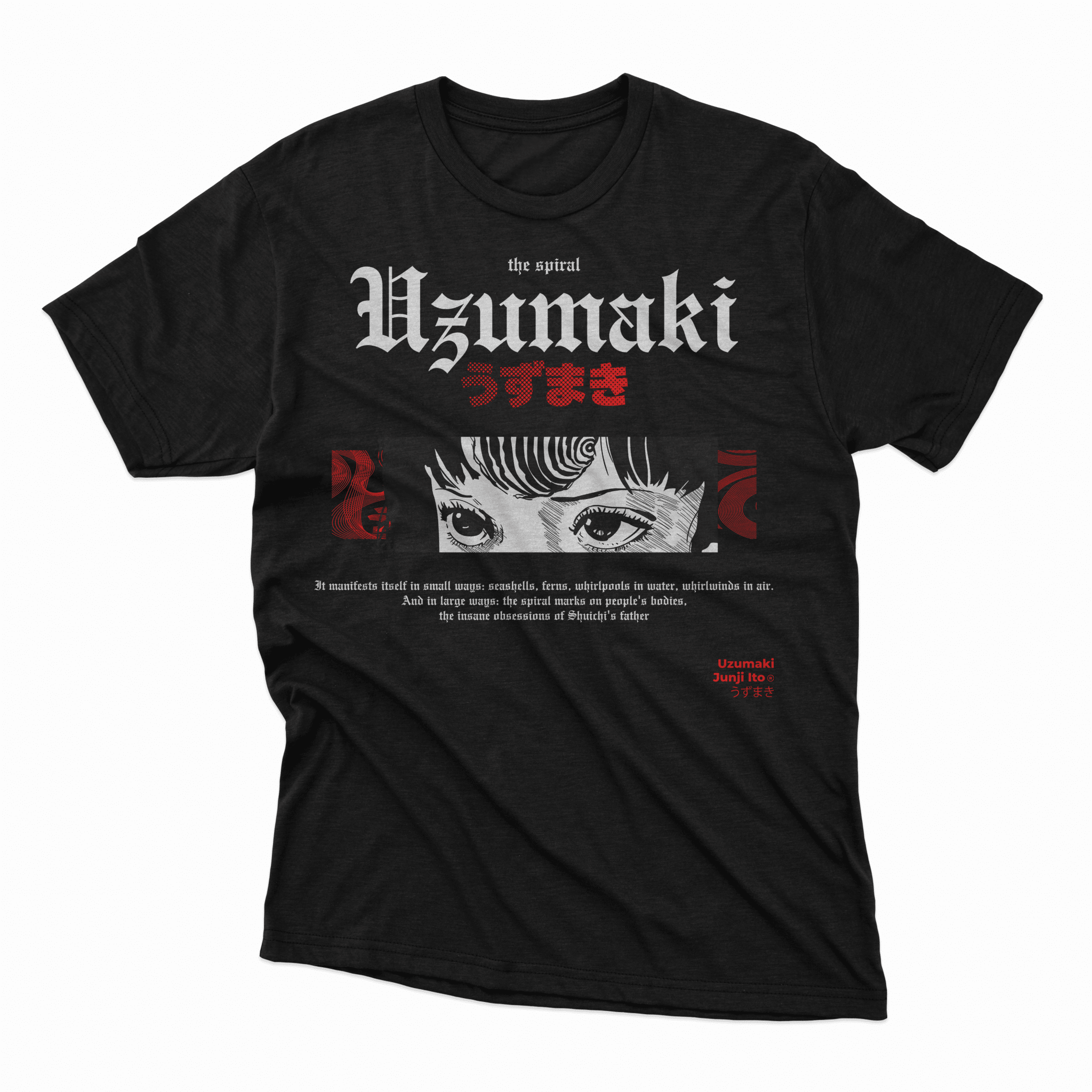 Playera Uzumaki - D1 (Corte Overzise y Corte Regula) - Kiracases by Pulso creativo