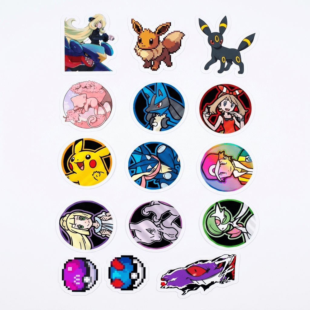 Set 40 Stickers Pokémon - Pikachu, Charizard, Eevee y más | Envío Gratis - Kiracases by Pulso creativo