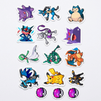 Set 40 Stickers Pokémon - Pikachu, Charizard, Eevee y más | Envío Gratis - Kiracases by Pulso creativo